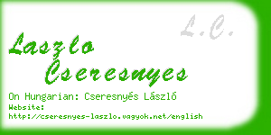 laszlo cseresnyes business card